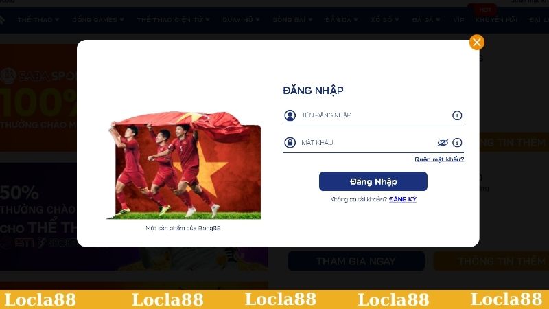 Hướng dẫn cách đăng nhập Locla88